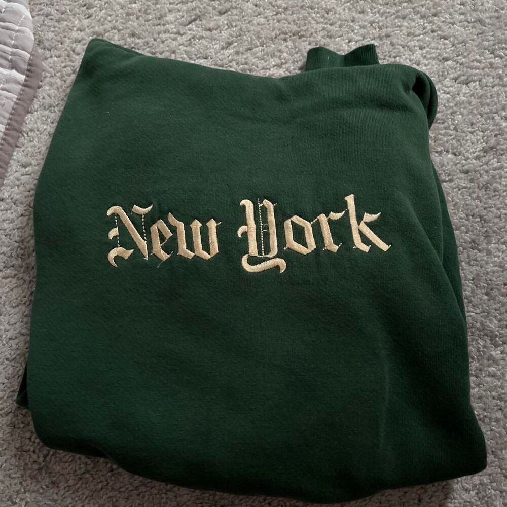 New York Vintage Green Hoodie